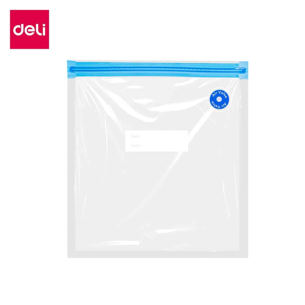 ถุงซีลสุญญากาศ แบบเรียบ DELI VS1321-BL-01 26X28 ซม. สีใส 1 ใบ