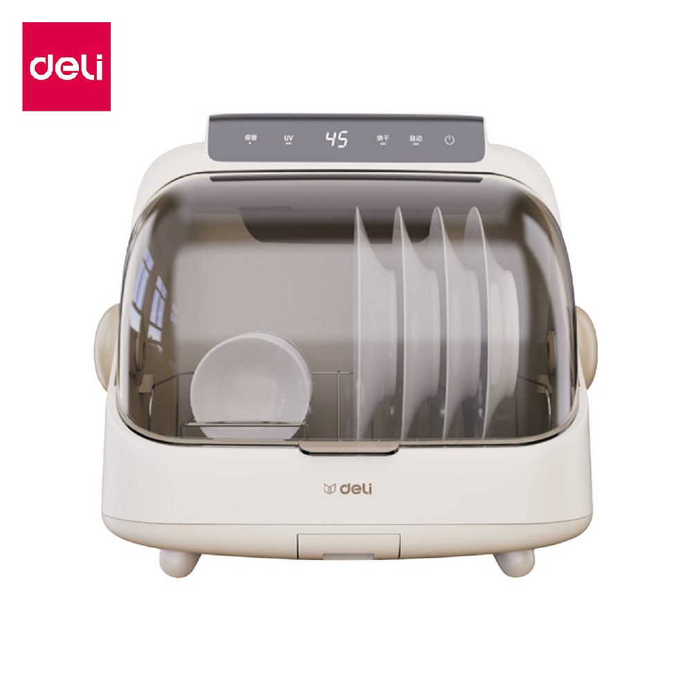 เครื่องอบจานไฟฟ้าพร้อมแสง UV DELI LD502-WH-01 20 ลิตร สีขาว