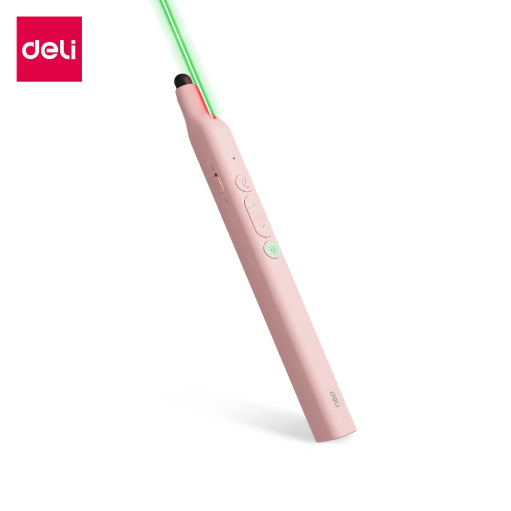 เลเซอร์พอยเตอร์ DELI ES003-G-PK-01 เลเซอร์สีเขียว สีชมพู