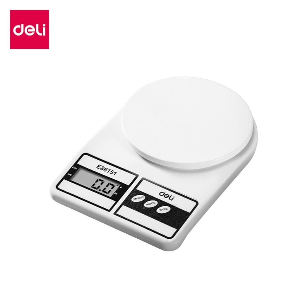 เครื่องชั่งน้ำหนัก ดิจิตอล DELI E86151-WH-01 สีขาว