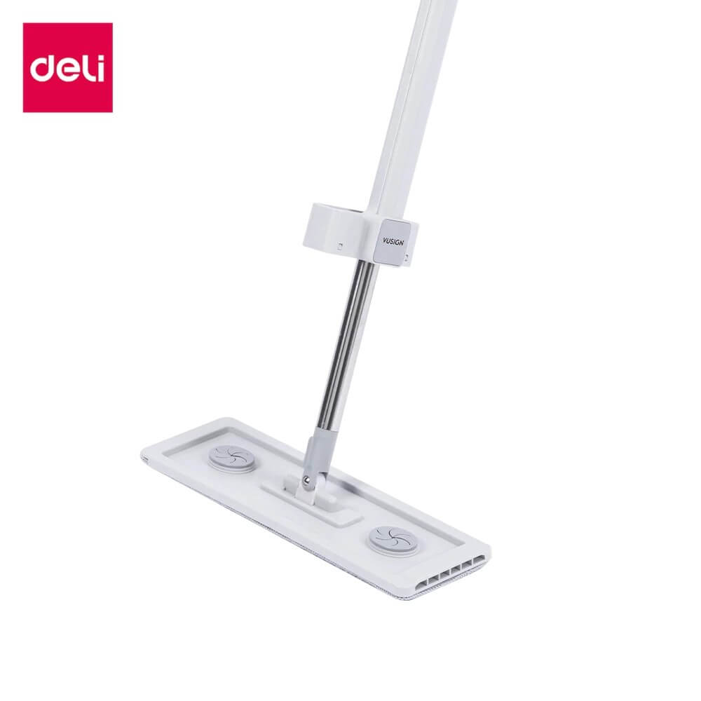 ไม้ม็อบไมโครไฟเบอร์ดันฝุ่น 2IN1 DELI VS1405-GR-01 ขนาด 10.5X36X128 ซม สีเทา