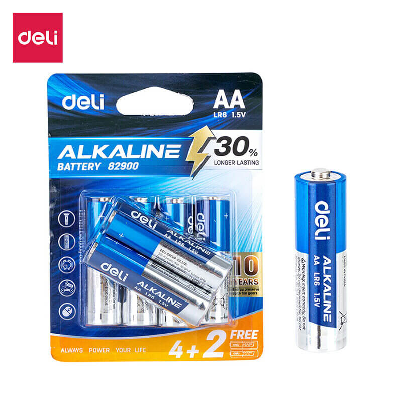 ถ่านอัลคาไลน์ AA DELI E82900-BL-01 6 ก้อน