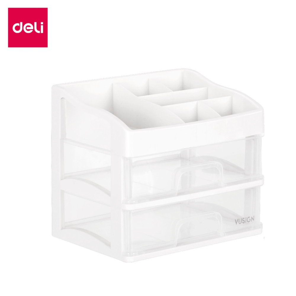 ชั้นวางเครื่องสำอางค์ DELI VS560-WH-01 2 ชั้น 22X16X19 ซม.