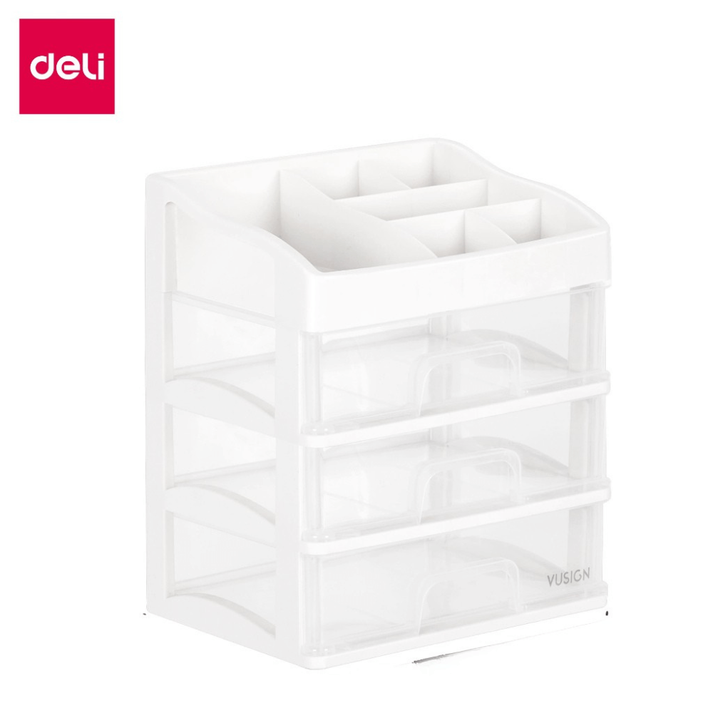 ชั้นวางเครื่องสำอางค์ DELI VS561-WH-01 3 ชั้น 22X16X25 ซม.