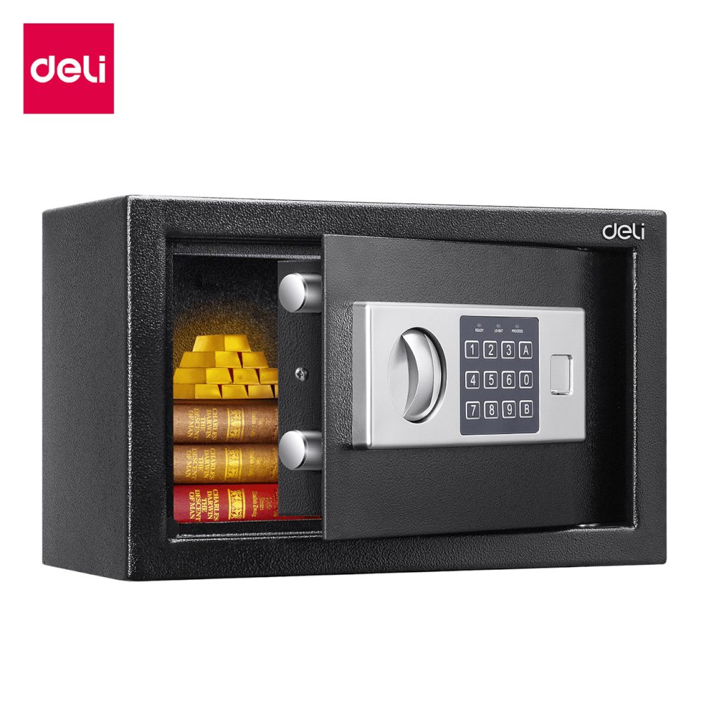 ตู้เซฟนิรภัย DELI ET520-BK-01 ขนาด 31X20X20 CM 6.4KG สีดำ