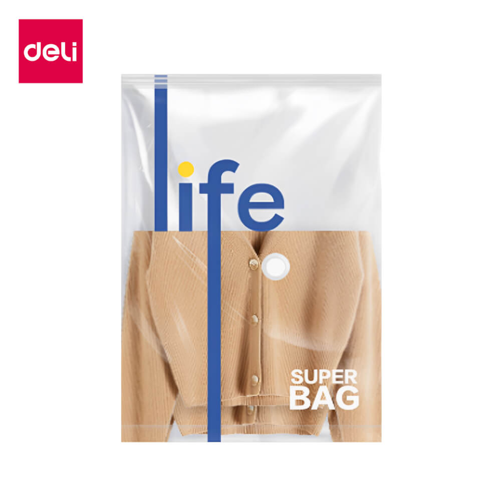 ถุงสูญญากาศ DELI VS579-BL-01 45X60 ซม. ลาย LIFE