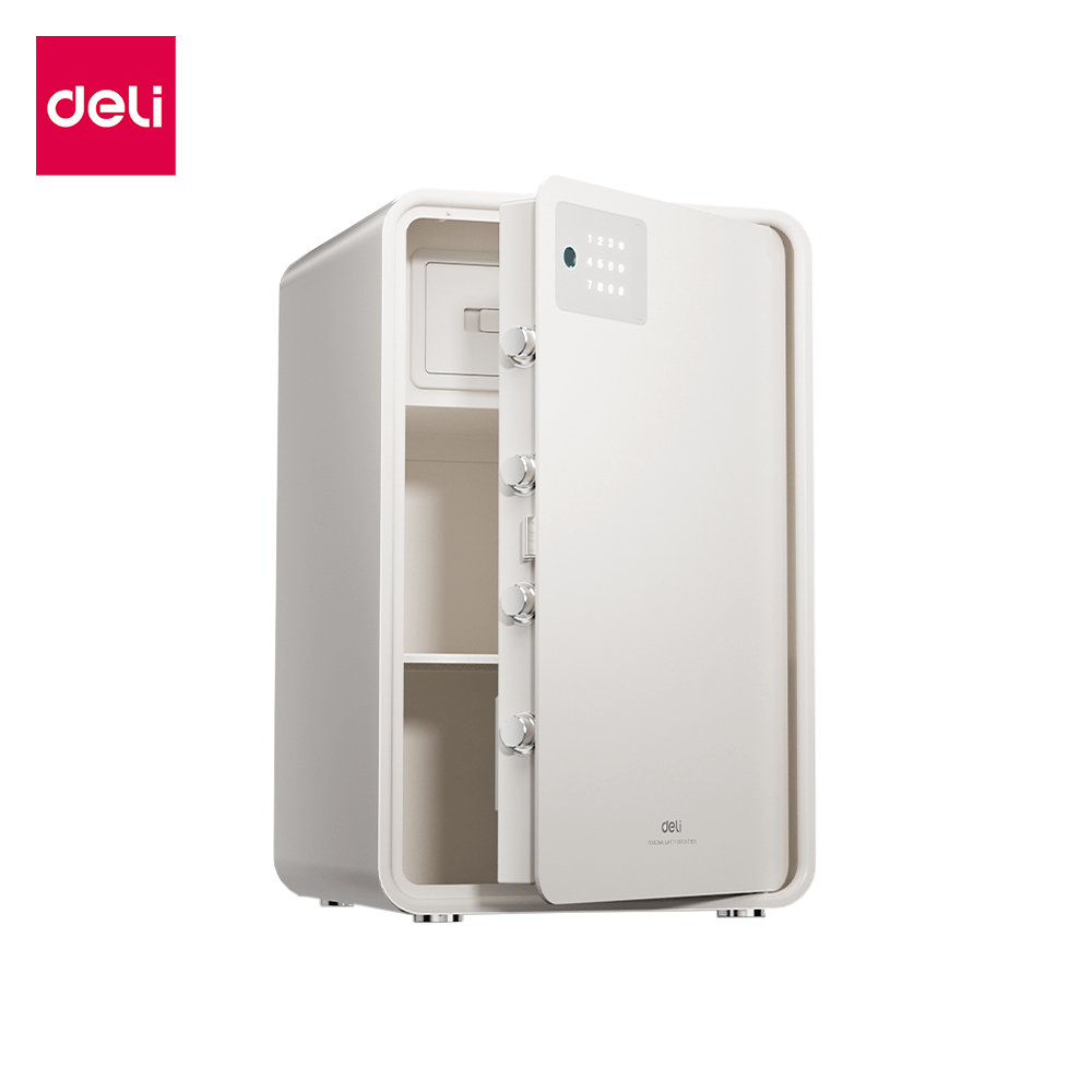 ตู้เซฟนิรภัย 20กก. DELI AE889-BG-01 ปลดล็อคด้วยรหัส 36X38X60ซม. สีขาว