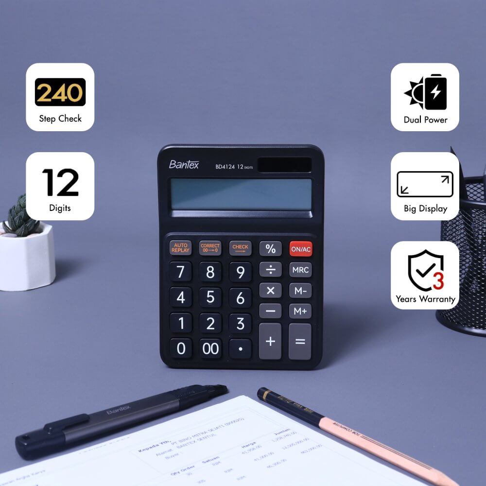 เครื่องคิดเลข DELI BD4126-BK-01 สีดำ