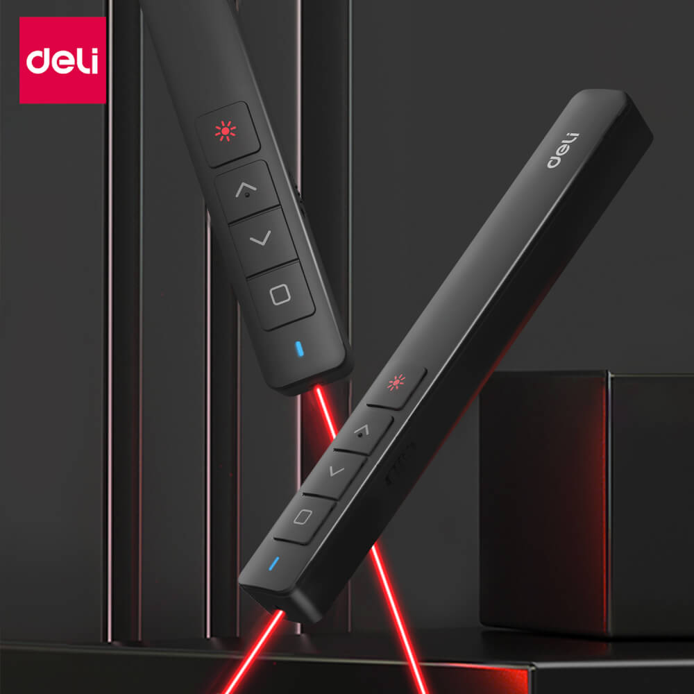 เลเซอร์พอยเตอร์ DELI ES001-G-BK-01  สีดำ แสงเลเซอร์สีเขียว_1