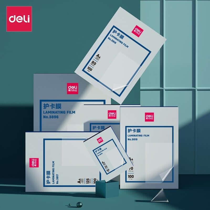พลาสติกเคลือบบัตร DELI E3817-CL-01 125MIC (สำหรับ A4)