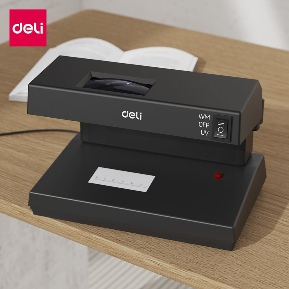 เครื่องตรวจธนบัตร DELI CT980-BK-01 สีดำ