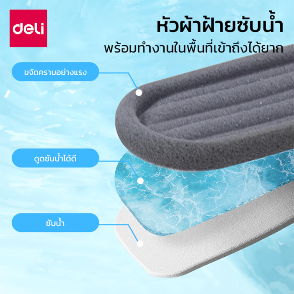 ไม้เช็ดกระจก DELI VS1035-WH-01