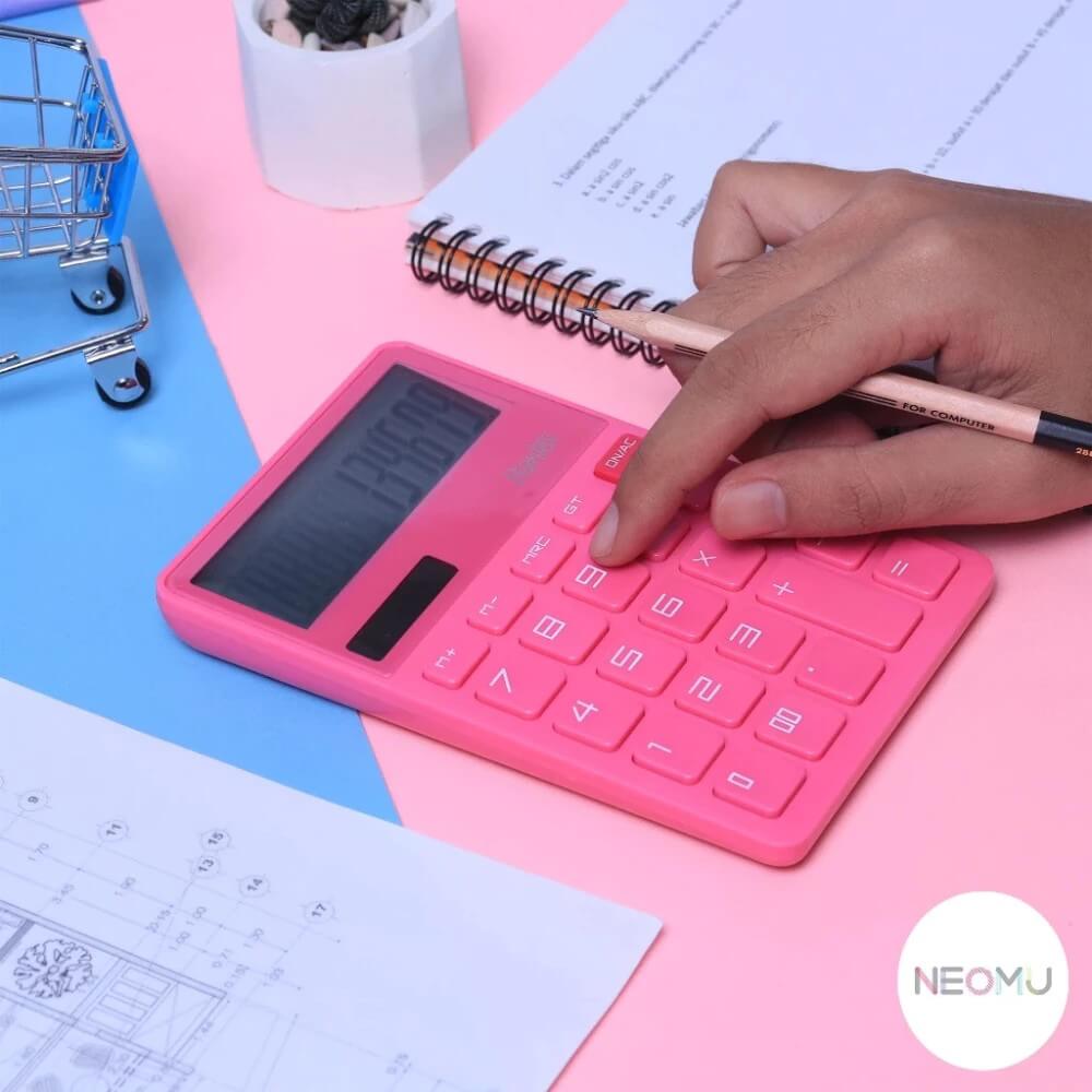 เครื่องคิดเลข BANTEX BD4312-PK-01 สีชมพู