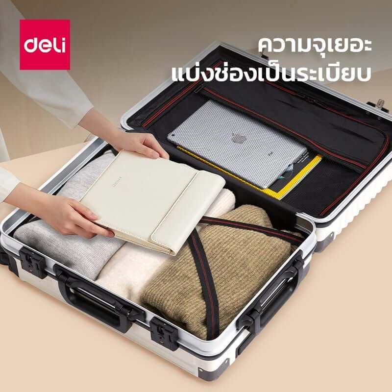 กระเป๋าเดินทางล้อลาก DELI EH1055-GR-24-01 24 นิ้ว สีเทา