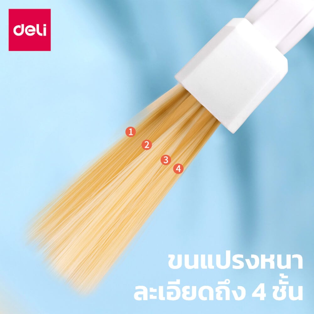 ไม้กวาดพร้อมที่โกยผง DELI VS1005-WH-01 สีขาว