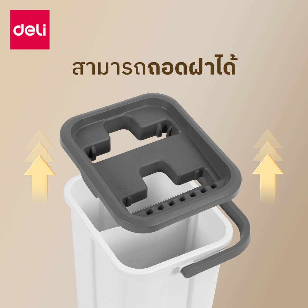 ชุดถังรีดน้ำพร้อมไม้ม็อบ VUSIGN VS1400-GR-01 สีขาว_3