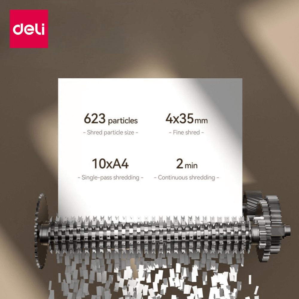 เครื่องทำลายเอกสาร DELI ET017-BK-01 21ลิตร สีดำ