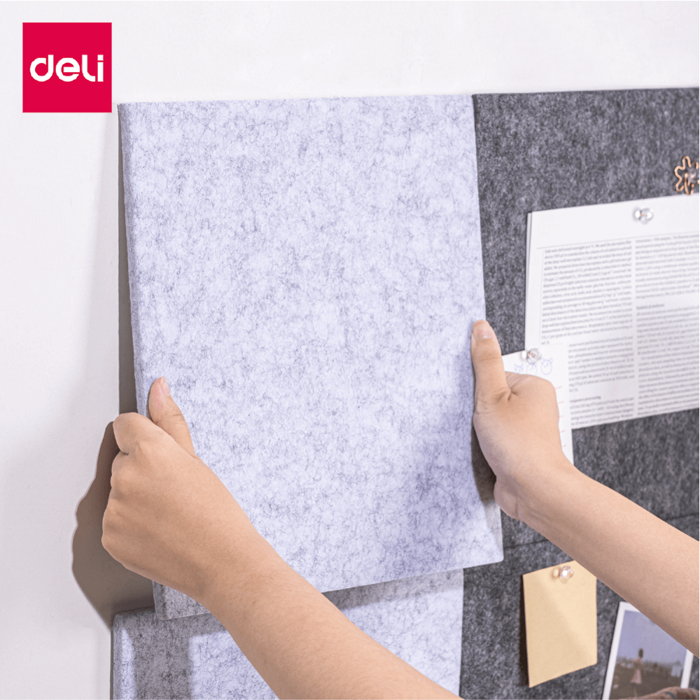 กระดานสักหลาด DELI EV351-LG-GR-01 สีเทาอ่อน_5
