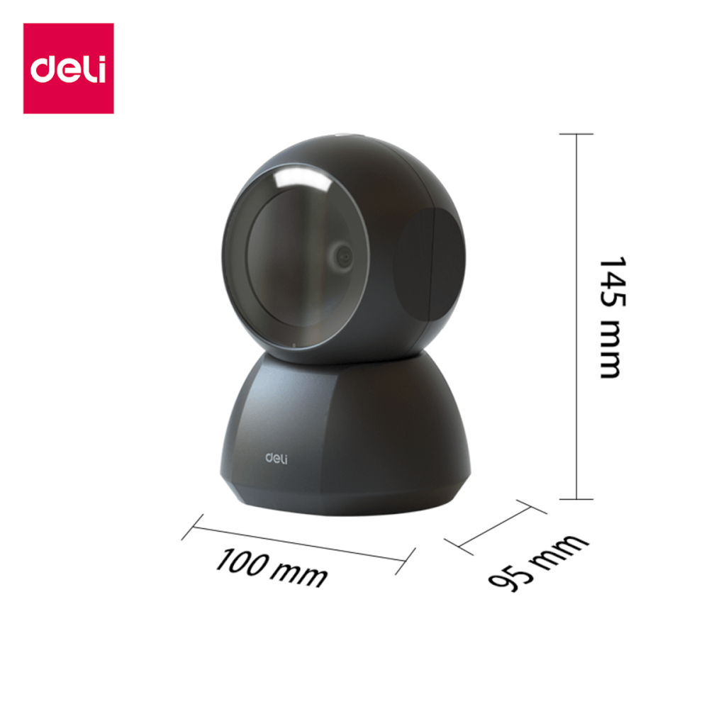 เครื่องสแกนบาร์โค้ด DELI ES236-01 สแกน 1D/2D/QR สีดำ