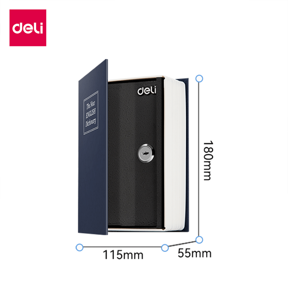 เซฟสมุด เซฟหนังสือ DELI ET640-BL-01 กุญแจ_6