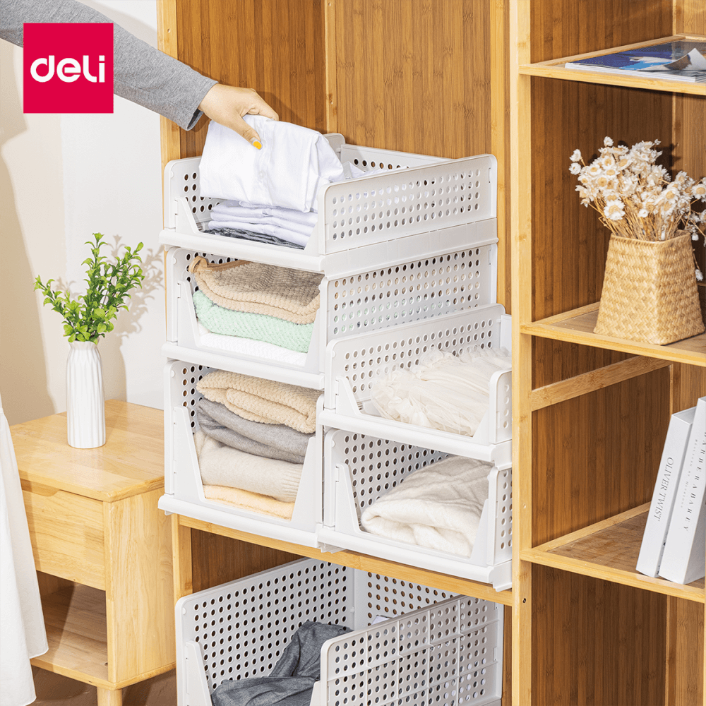 ชั้นลิ้นชัก 3 ชั้น DELI VS490-VS491-VS492-WH-03 สีขาว