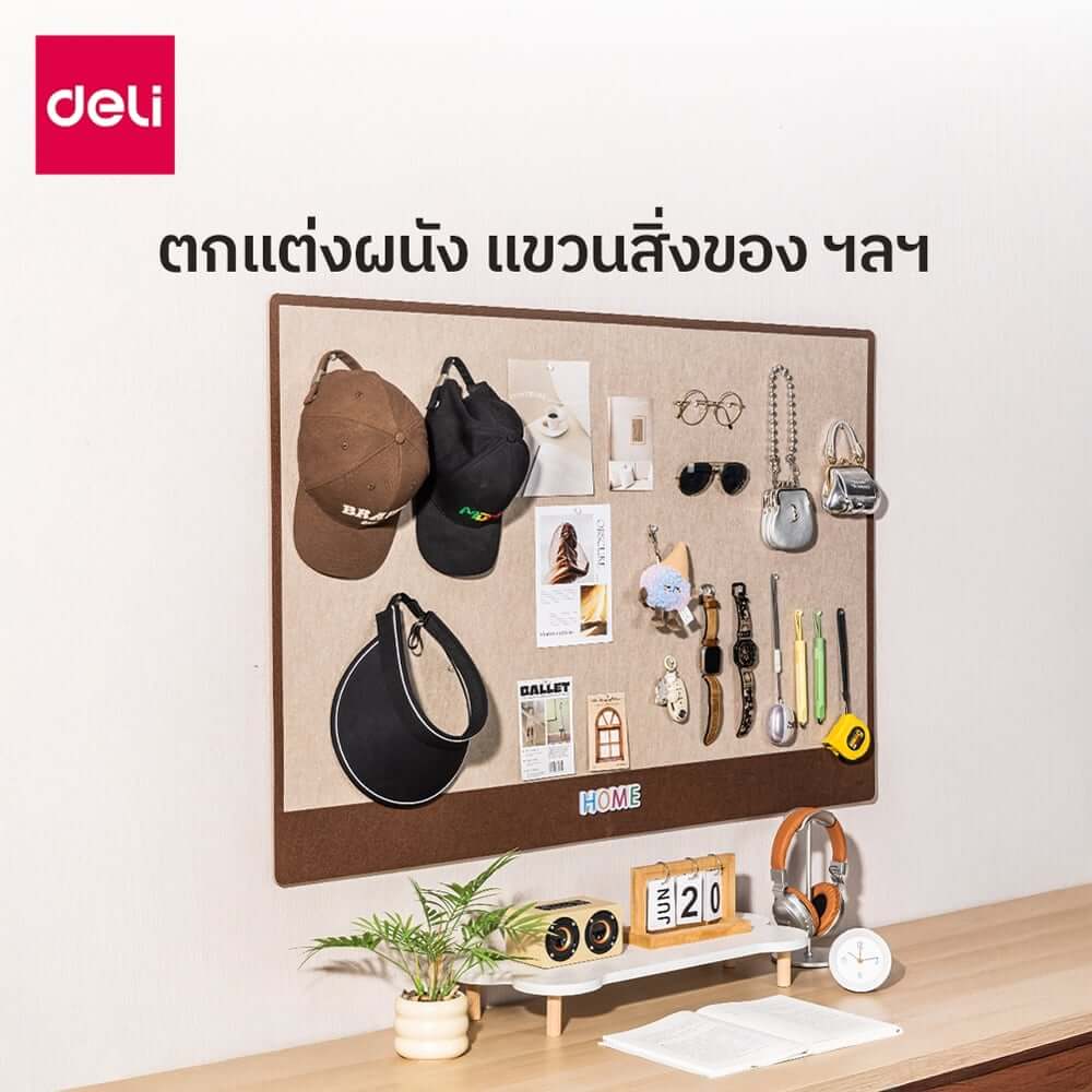 กระดานปักหมุด DELI MQ151-BR-01 60×80 ซม_6