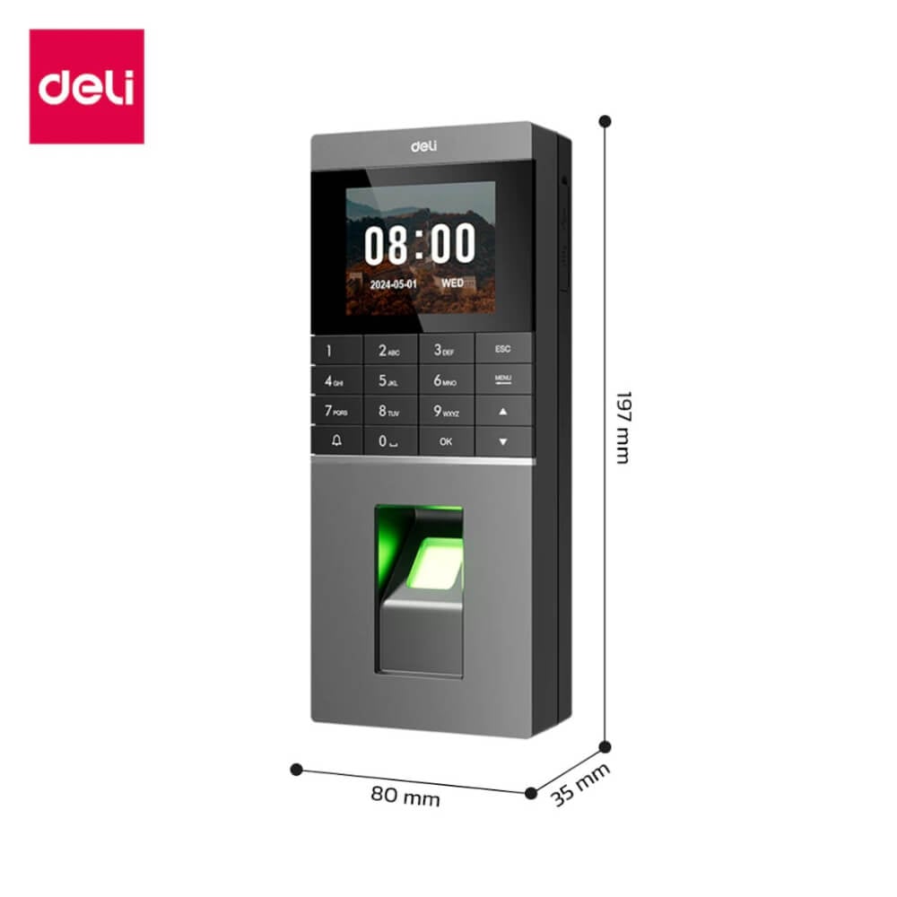 เครื่องบันทึกเวลาเข้างาน DELI ES602-GR-01 สีดำ