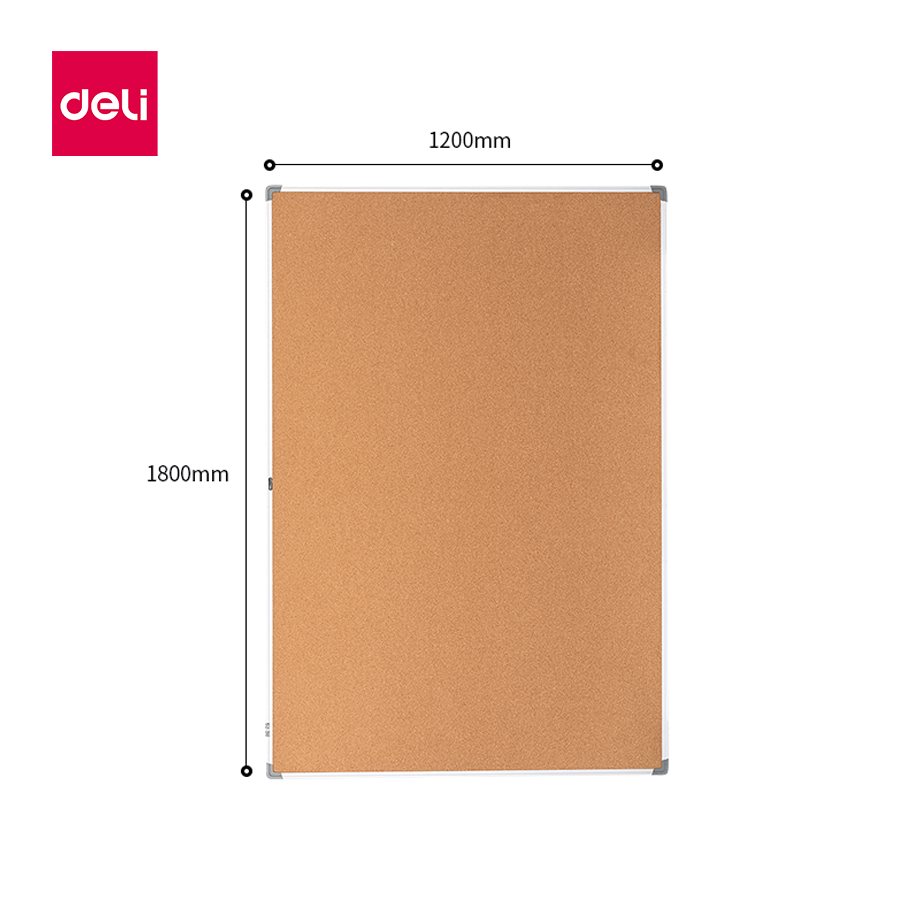 กระดานไม้ก๊อก DELI E39057-YL-01 ขนาด 1800*1200 มม สีน้ำตาล_7