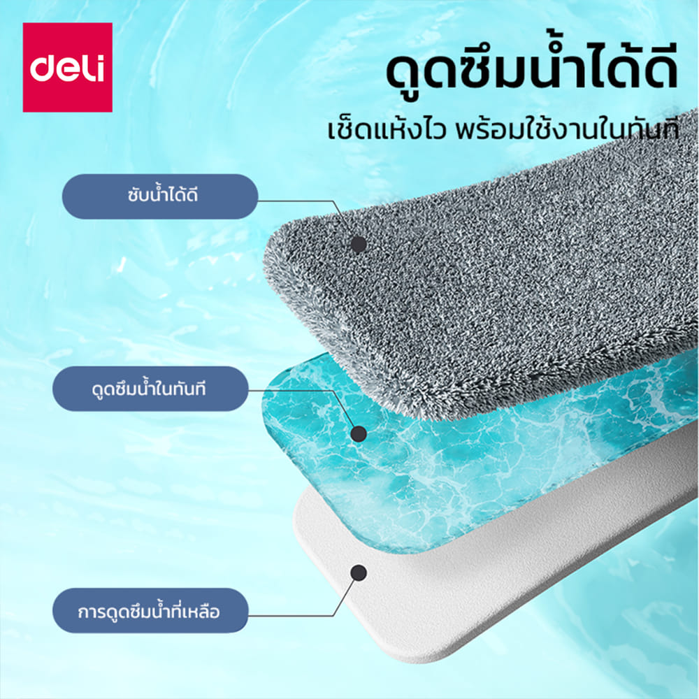 ไม้ม็อบสเปรย์ 2IN1 VUSIGN VS1034-WH-01 ถูพื้นและเช็ดกระจกได้