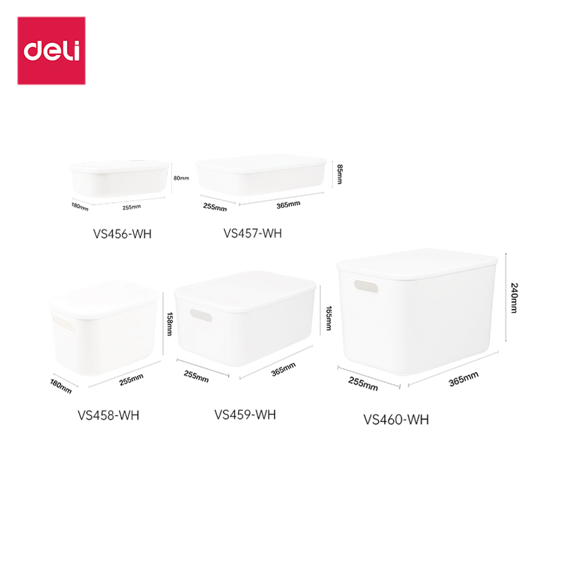 กล่องเก็บของอเนกประสงค์ DELI VS460-WH-01 22 ลิตร