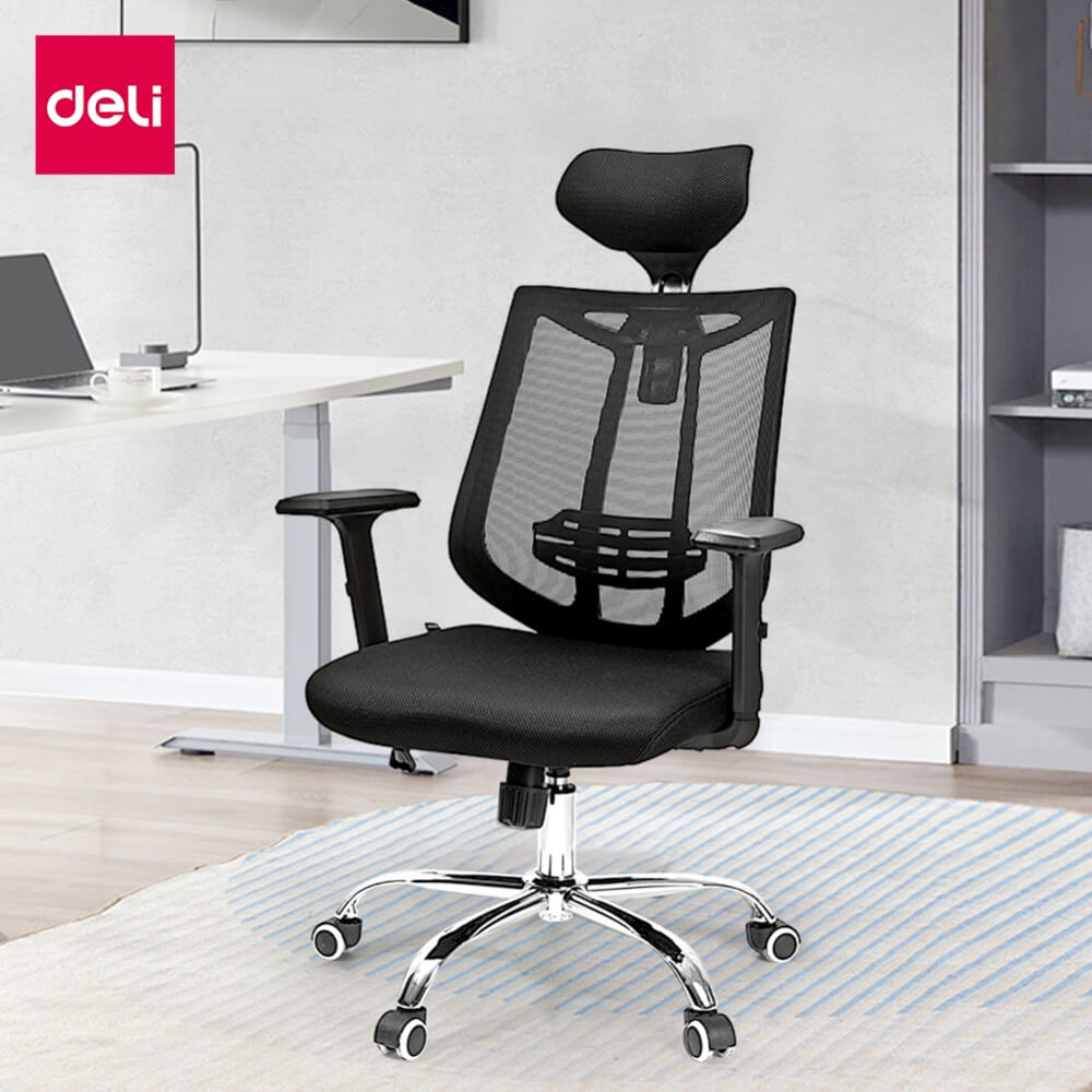 เก้าอี้สำนักงาน DELI E4512-BK-01 สีดำ