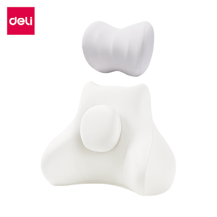ชุดเบาะรองหลังและหมอนรองคอ DELI VS1343-VS1342-GR-02 สีเทา_0