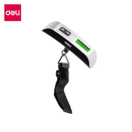 เครื่องชั่งน้ำหนักกระเป๋าแบบพกพา DELI E86140-SL-01 แบบแขวน สีเงิน_0