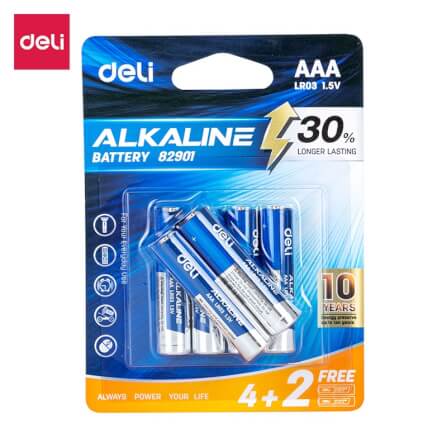 ถ่านอัลคาไลน์ AAA DELI E82901-BL-01 6 ก้อน_0