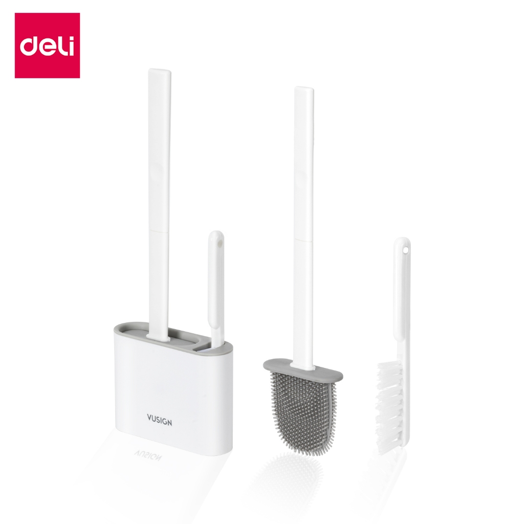 ชุดแปรงขัดห้องน้ำอเนกประสงค์ VUSIGN VS1026-WH-01 สีขาว_0