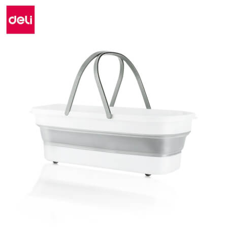 ถังพับได้ DELI VS1028-WH-01 สีขาว_0