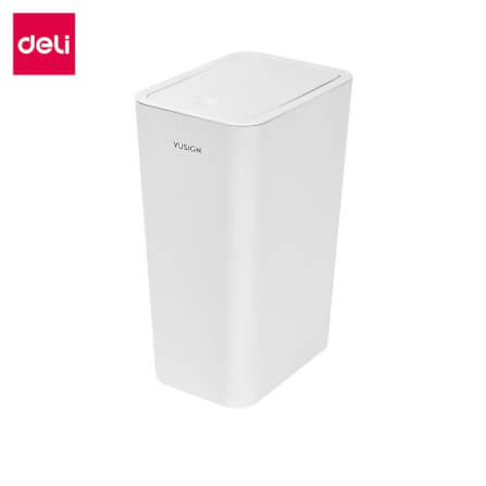 ถังขยะแบบฝากด DELI VS1108-WH-01 8ลิตร สีขาว_0