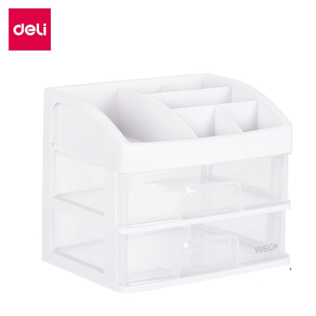 ชั้นวางเครื่องสำอางค์ DELI VS563-WH-01 2 ชั้น 23.5X17X20 ซม._0