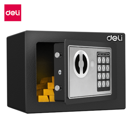 ตู้เซฟนิรภัย DELI ET510-BK-01 ขนาด 17X23X17 CM 3KG สีดำ_0