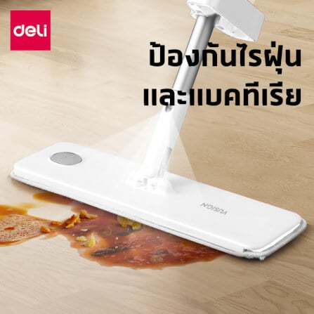 ไม้ถูพื้นรีดน้ำในตัว ฉีดสเปรย์ DELI VS1043-WH-01 สีขาว_1