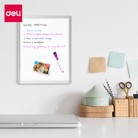 กระดานไวท์บอร์ดเด็ก DELI VS009C-WH-01 แพ็ค 2ชิ้น_1