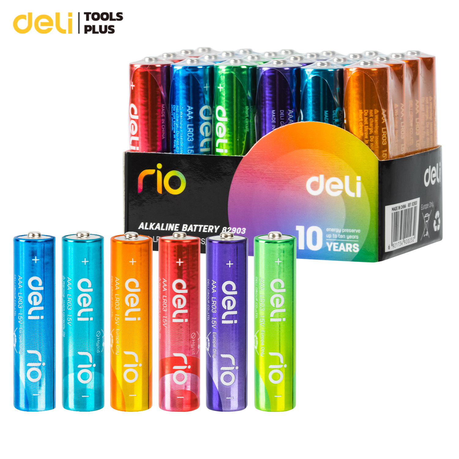ถ่านอัลคาไลน์ AA DELI E82902-MX-01 24 ก้อน หลากสี_1
