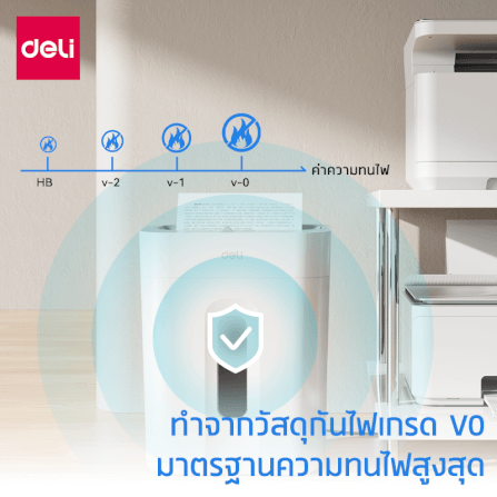 เครื่องทำลายเอกสาร 15 ลิตร DELI G12-WH-01_2