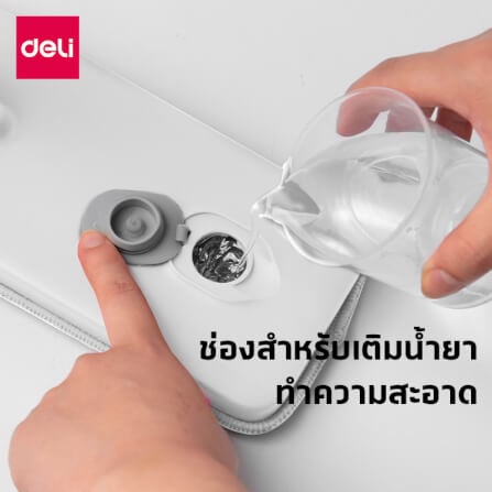 ไม้ถูพื้นรีดน้ำในตัว ฉีดสเปรย์ DELI VS1043-WH-01 สีขาว_3