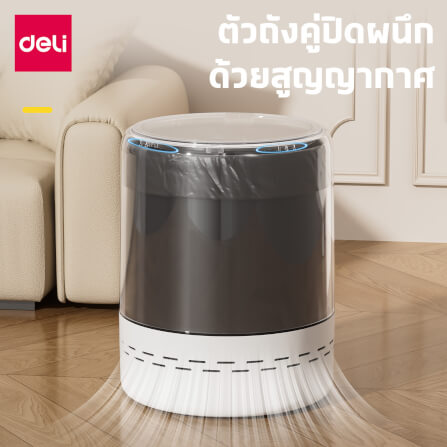 ถังขยะแบบฝากด DELI VS1127-WH-01 สีขาว ขนาด 25X25X31 CM_3