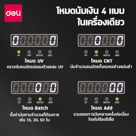 เครื่องนับแบงค์ DELI CT961-GR-01 สีเทา_3