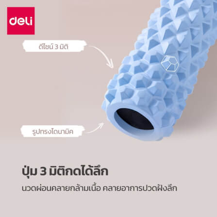 โฟมโรลเลอร์ AGNITE ER265-PK-01 9X30 ซม. สีชมพู_3