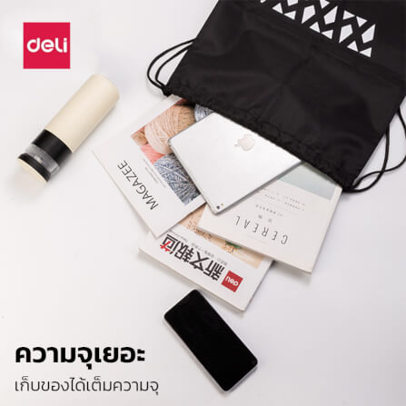 กระเป๋าสะพายหลังหูรูด AGNITE FZ101-BK-01 สีดำ_3
