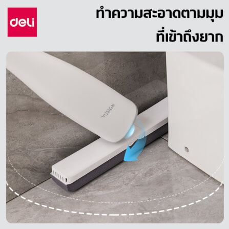 อะไหล่ม็อบฟองน้ำ DELI VS1056-GR-05 สีเทา (แพ็ก 5 ชิ้น)_4