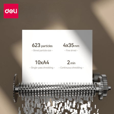 เครื่องทำลายเอกสาร DELI ET017-BK-01 21ลิตร สีดำ_4